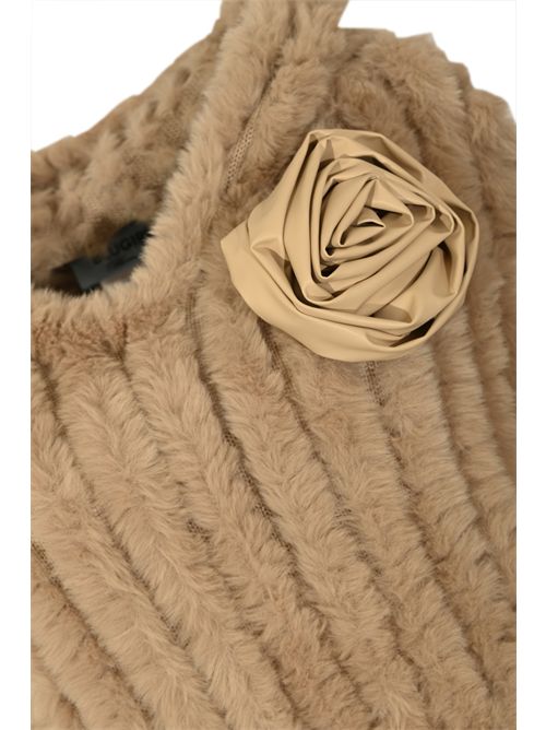 Poncho in faux fur con spilla floreale Morganite BLUGIRL | PF5001 T030022901